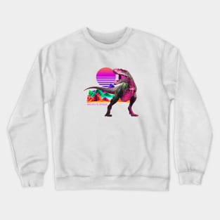 Tyrannosaurus Vaporwave Synthwave aesthetics Crewneck Sweatshirt